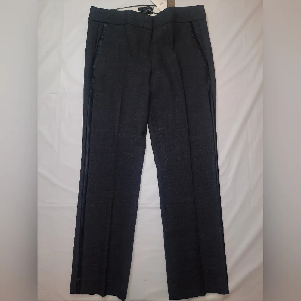 J. Crew | Campbell Tuxedo Dress Pants with Faux Leather Sides Size 2 - Picture 12 of 16